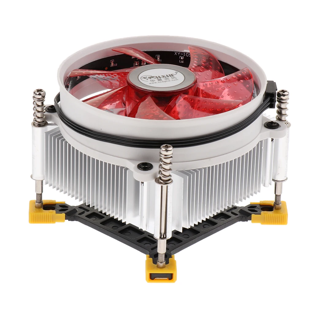 Aluminum Computer CPU Cooler 9cm Cooling Fan Heatsink 2500RPM Hydraulic for LAG 1366 Red