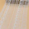 Beau 10 mètres de ruban de dentelle blanche large français africain dentelle tissu dentelle passementerie pour coudre des accessoires vêtements brodés ► Photo 2/6