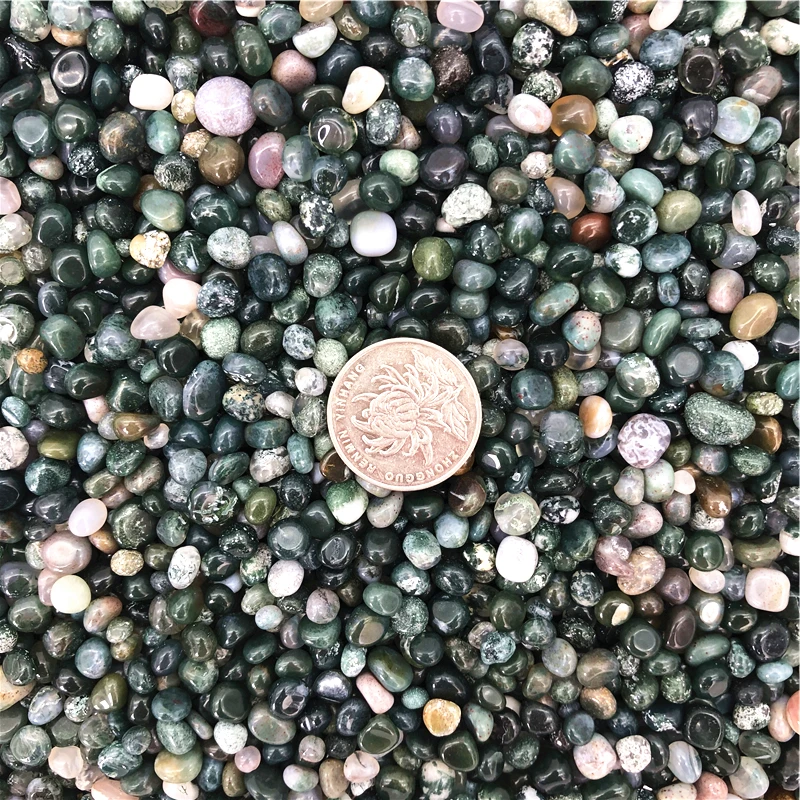 50 г натуральный мох агатовый гравий кварцевый хрустальный камень с лечебным