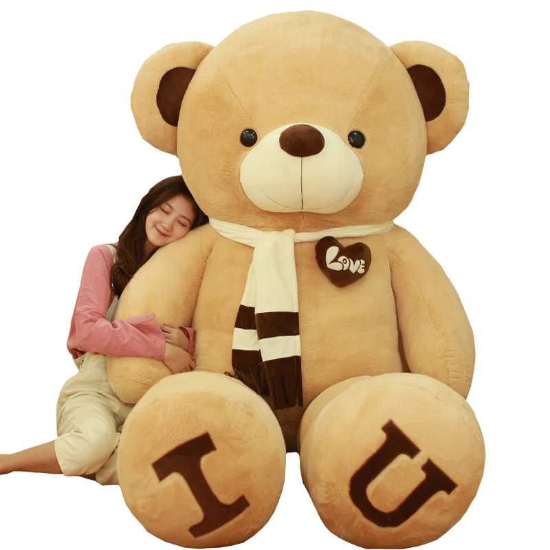 

Unstuffed Scarf teddy bear bearskin coat soft Empty Teddy Bear No filler American Giant bear plush toy