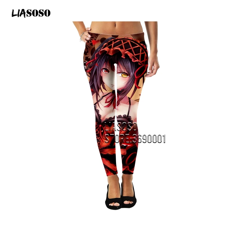 1 LIASOSO, 3D принт, аниме, для девушек, для девушек, для женщин, леггинсы, Ретро стиль, готика, для фитнеса, леггинсы, по щиколотку, женская одежда, верхняя одежда - Цвет: 1