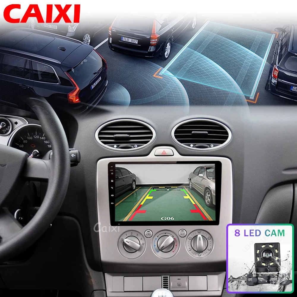 CAIXI для FordFocus 2 Mk 2 2004-2011 Автомобильный Радио Мультимедиа Видео плеер навигация gps автомобильный Android 8.1GO 2 din dvd-плеер