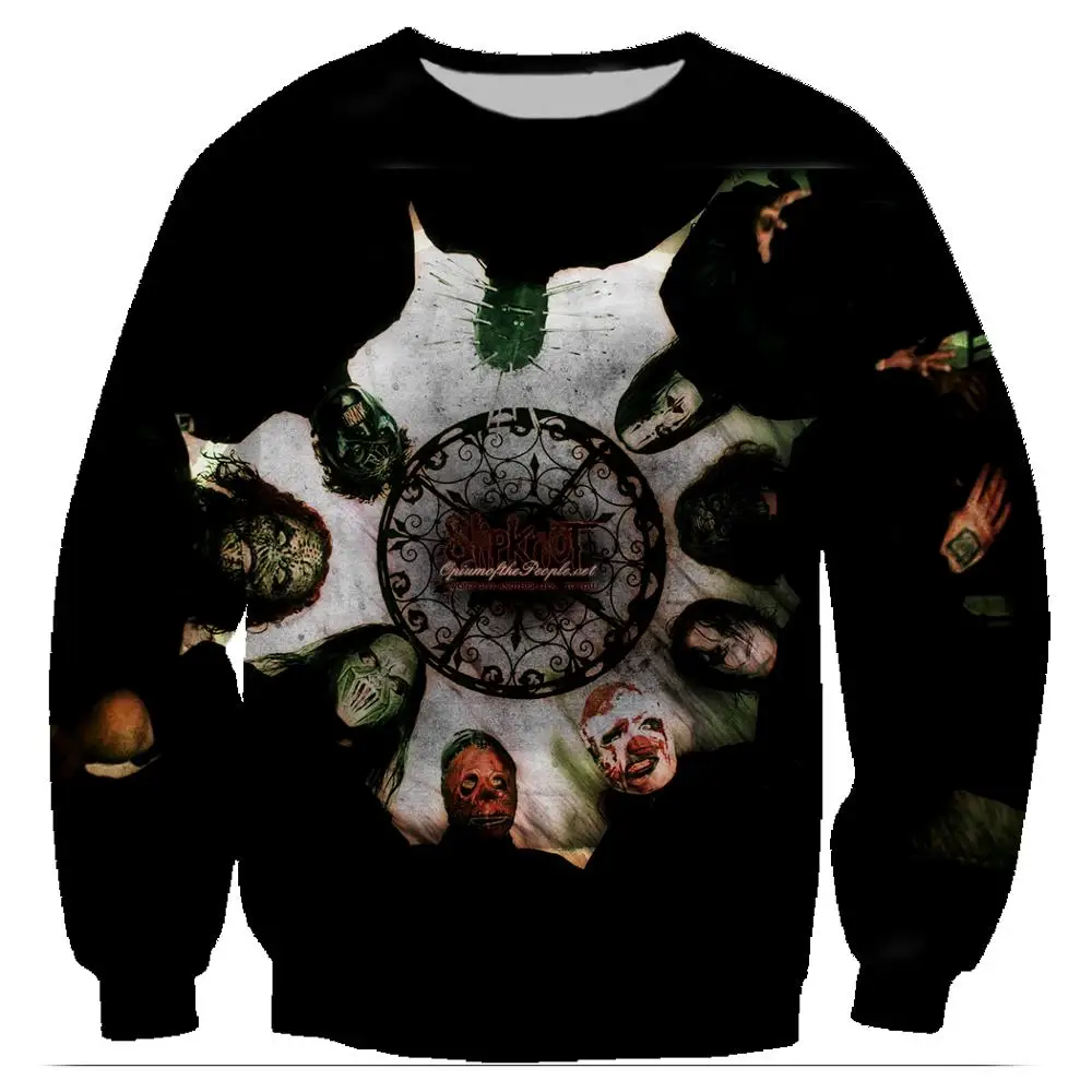 Slipknot Harajuku рок толстовки 3D печать унисекс пуловер толстовки с длинным рукавом Crewneck уличная толстовка одежда Sudaderas