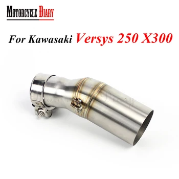 

For Kawasaki Versys 250 X 300 X300 Exhaust Motorcycle Escape Moto Slip On Middle Tube Systems Pipe Connector Modified Adapter