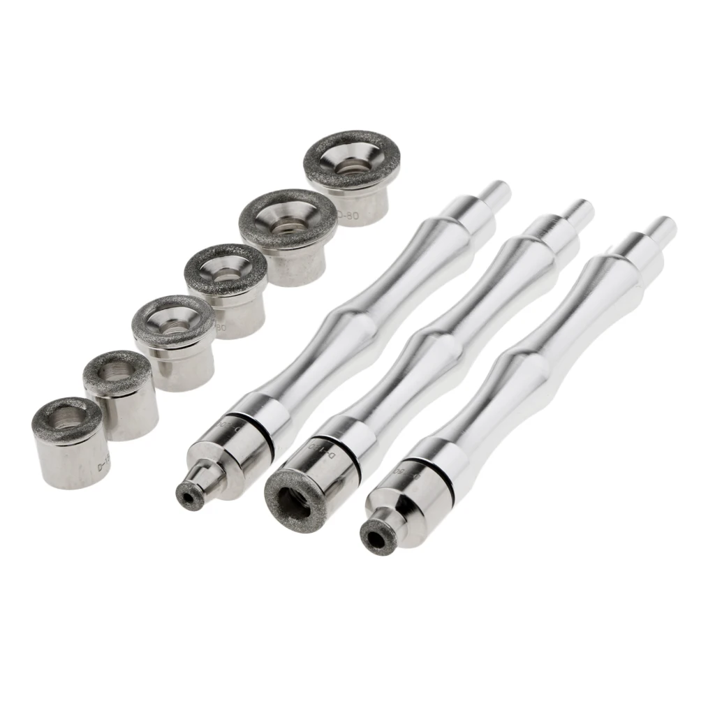 Diamond Wands Cotton Filter Skin Peel Microdermabrasion Facial Care Tool with 9 Tips 3 Wands Diamond Dermabrasion Accessory Tips