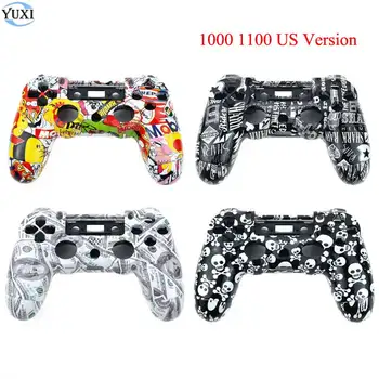 

YuXi Cool Front Back Hard Plastic Upper Controller Handle Housing Shell Case Cover For Sony PS4 US Version 1000 1100 JDM-001