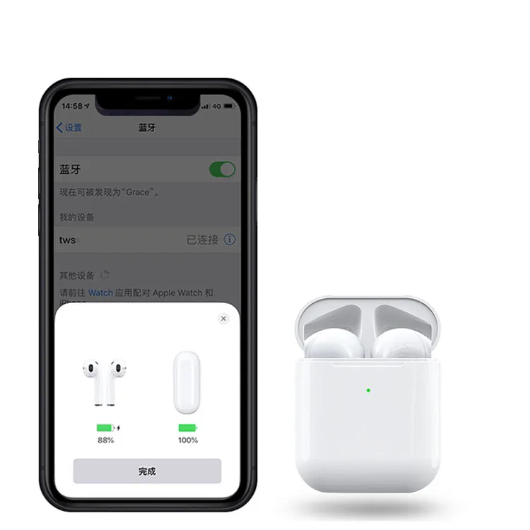 TWS Bluetooth наушники беспроводные наушники Поддержка сенсорного ключа для iphone Android смартфон