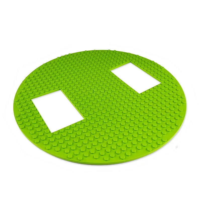 Двухсторонняя круглая опорная плита для небольших кирпичей, совместимая со всеми крупными брендами строительных блоков DIY основание конструктора пластина для фигурок