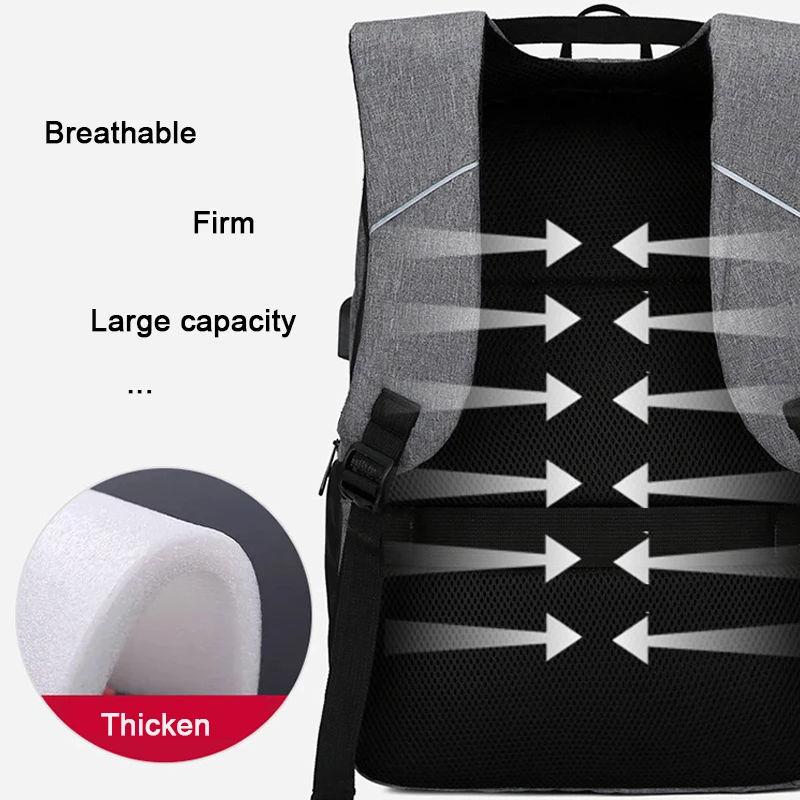 CEAVNI Backpack Men USB Charging Waterproof 15.6 Inch Laptop Casual Oxford Male Business Bag Mochila Computer Notebook Backpacks