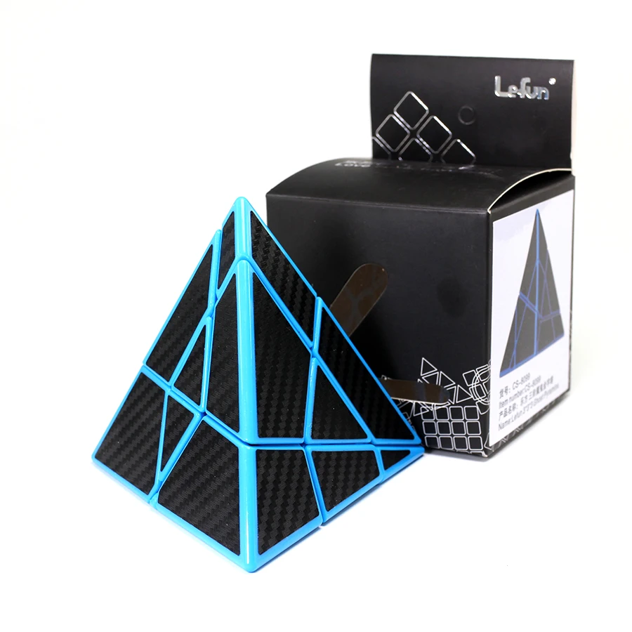 Lefun Ghost Pyramid Cube Ghostpyramid Magic Speed Puzzle Carbon Fiber Professional Educational Toys for Children Cubo Magico - Цвет: Blue-Base