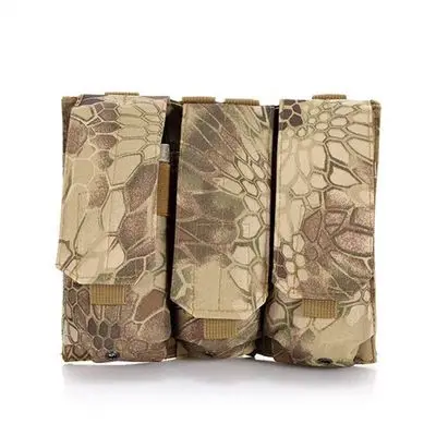 Highlander camo Molle тройной M4 AR15 G36 подсумок Открытый тактический военный инструмент сумка - Цвет: Highlander camo