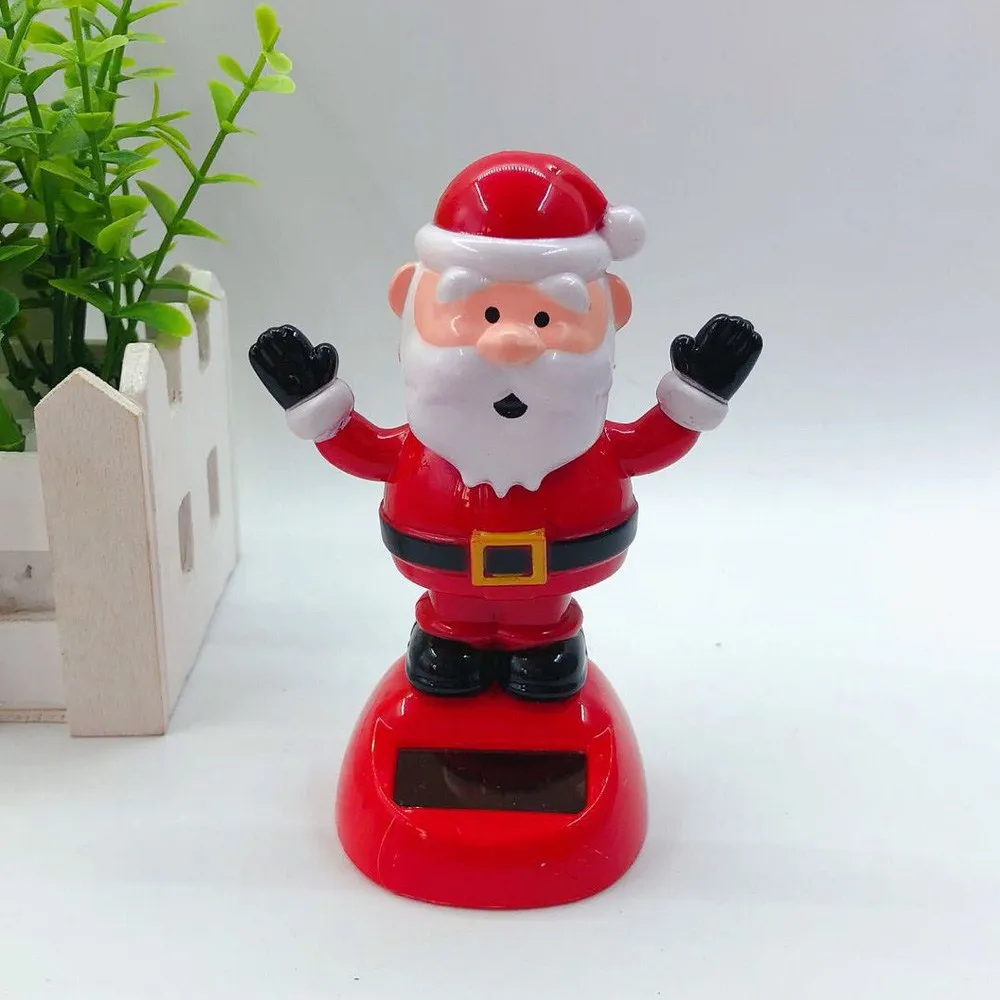 Рождественская тематическая кукла Санта-Клауса, вращающаяся голова, новинка, игрушки, Декор автомобиля, солнечная игрушка, детская Автомобильная декорация, Рождественский подарок - Название цвета: Raising the elderly