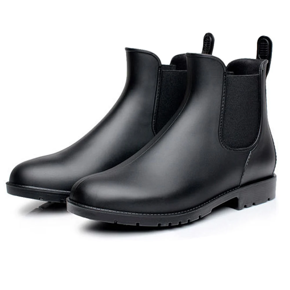 

Hot Selling Women Rain Ankle Boots Waterproof Leather Outdoor Anti-Slip Shoes Boots -B5