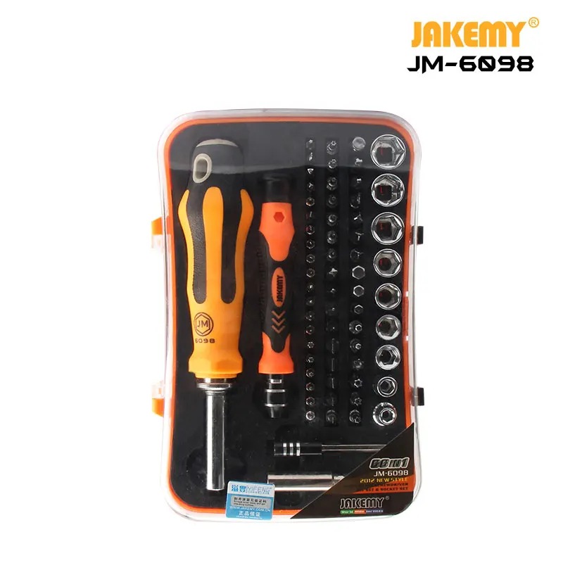 JAKEMY Professional 66 в 1 переносная отвертка Набор инструментов с регулируемым удлинителем ремонтный инструмент своими руками для мобильного телефона ноутбука