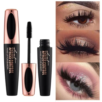 

US warehouse in stock Rimel Waterproof 4D Silk Fiber Eyelash Mascara Extension Makeup Kit Super Curling Thick Eyelash Mascara-u