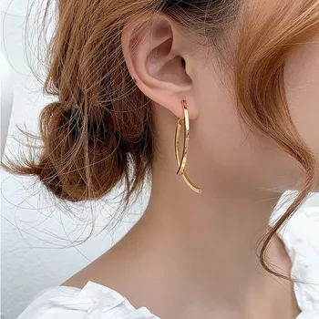 

Vintage Personality Long Earrings For Women Fashion Jewelry Korean Stylish Gold Earring Pierced Female Ladies Ear Jewellery