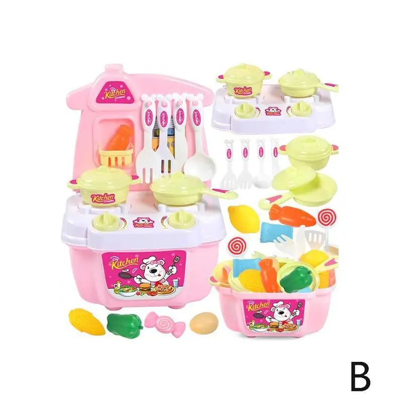 Новые детские игрушки для кухни детский игровой дом кухонные игрушки Ролевые приготовления набор для вечеринок ролевые игры рождественские подарки на день рождения - Цвет: Красный
