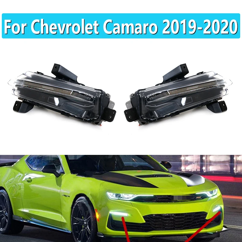 車用デイタイムランニングライト,LED DRl,1セット,Cheveurカマロ2019用 