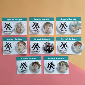 

2PCS Kpop Monsta X Shownu I.M Brooch Pin Badges For Clothes Backpack Decoration Jewelry