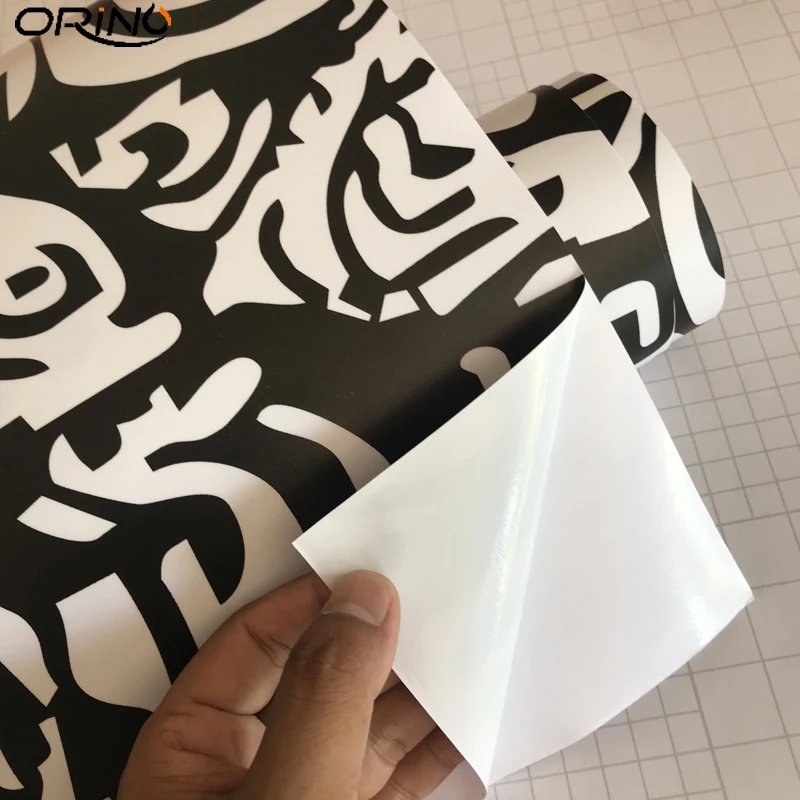 Black White Camouflage Vinyl Film Wrap-2