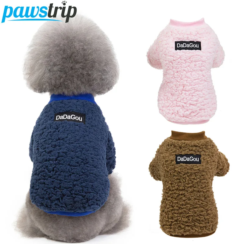 

S-2XL Soft Fleece Dog Coat Warm Dog Clothes Winter Dog Jacket Small Puppy Clothes Winter Cat Coat Chihuahua Pug Pet Clothing