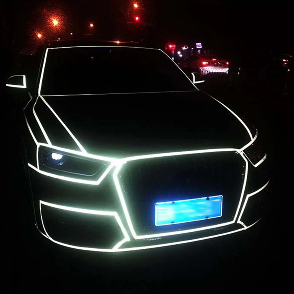 Автомобиль-Стайлинг Ночная Волшебная светоотражающая лента 1 см* 5 м автомобильный Кузов Мотоцикл декоративный автомобильный стикер
