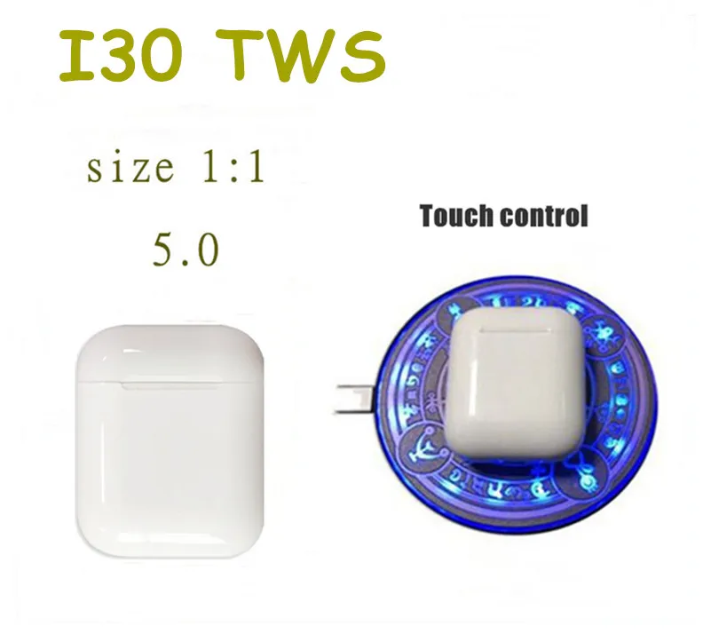 I100 Tws 1:1 Размер I90 Tws Bluetooth беспроводные наушники раздельное использование бас наушники I80 Tws беспроводные наушники - Цвет: i30A