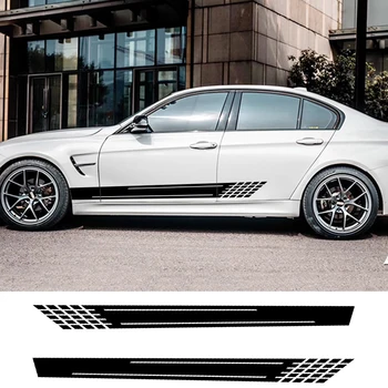 

2pcs Car Side Stripe DIY Sticker for Volkswagen VW Golf Toyota RAV4 Auris Subaru Forester Seat Leon Ibiza Tuning Car Accessories