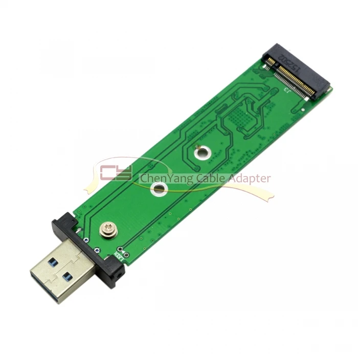 80 мм NGFF M2 SSD к USB 3,0 внешний PCBA конвейер адаптер карты памяти флэш-диски тип с черным корпусом