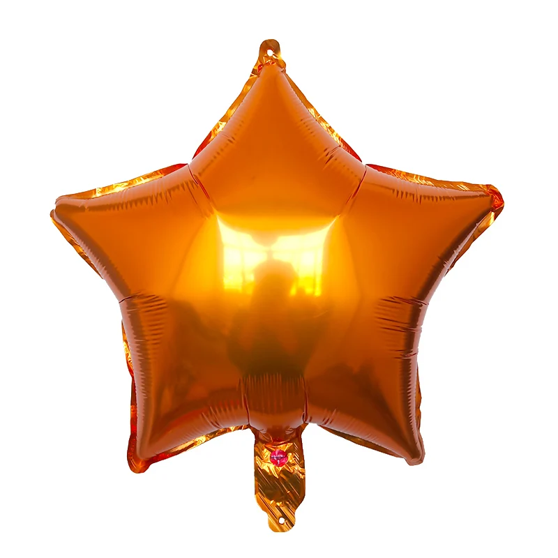 5 шт. 18 дюймов розовое золото красный Вышивка «звёздочки» или «бриллианты» Фольга воздушные шары, валентинки Свадебные украшения воздушный шар с гелием для мальчиков и девочек, День рождения расходные материалы - Цвет: Оранжевый