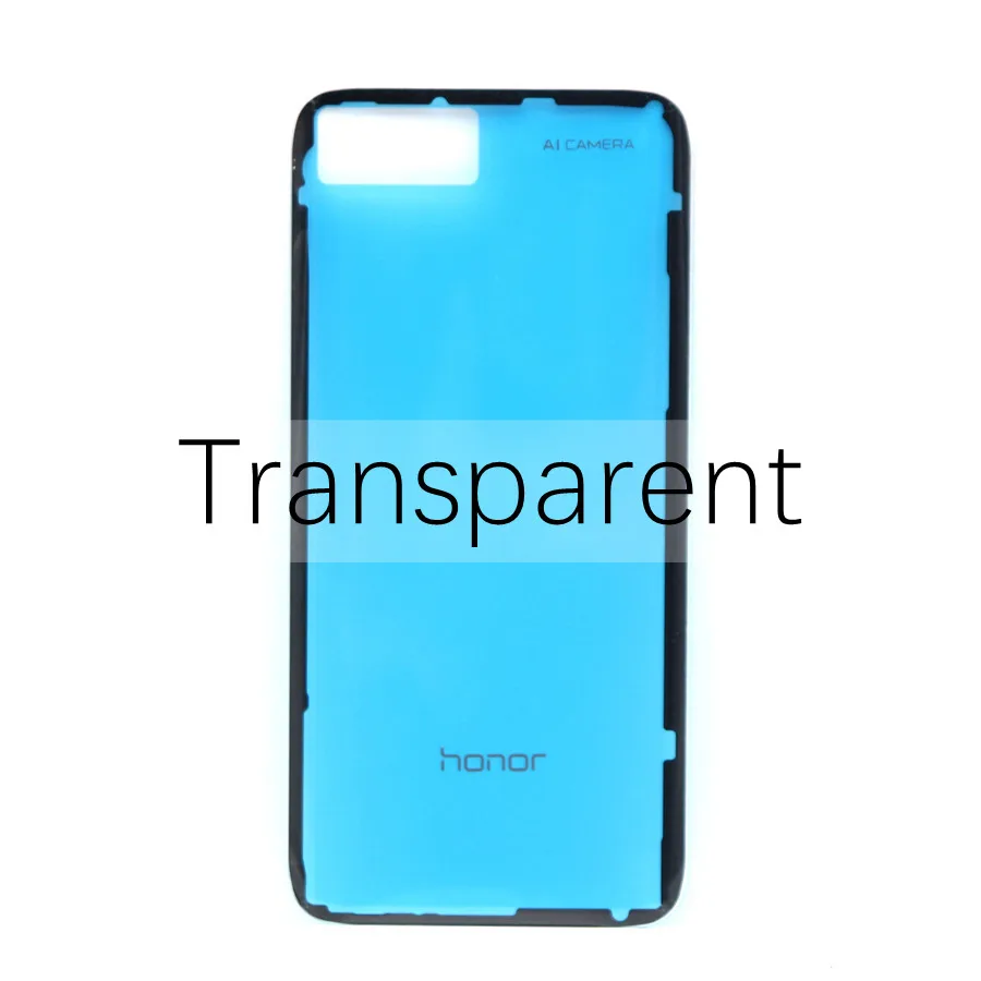 Для huawei Honor 10 Задняя стеклянная крышка батареи задняя дверь корпус для huawei Honor 10 крышка батареи Honor10 задняя панель+ объектив камеры - Цвет: Transparent No Lens