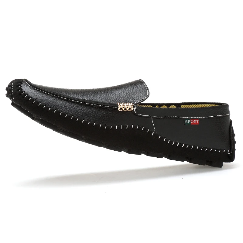 Spring and autumn men's shoes comfortable high quality lightweight lace loafers leathe non-slip wear-resistant large size 47