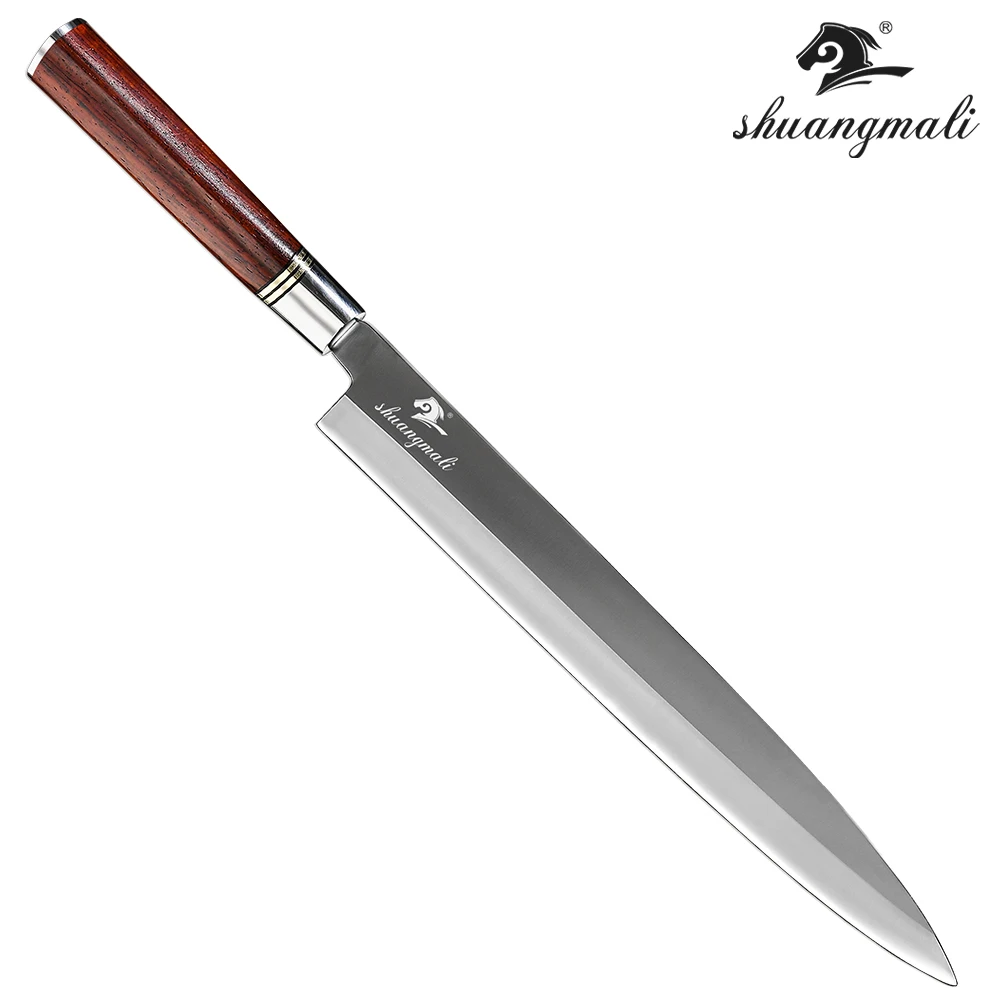 Hot Sale 12 inch Japanese Sushi Knife Chef Kitchen Sashimi Knives Germany 1.4116 Steel Salmon Yanagiba Fishing Knife Japan