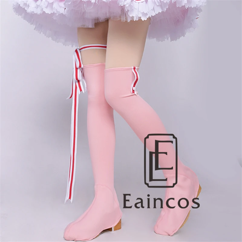 Аниме Cardcaptor Sakura KINOMOTO Сакура косплей розовый костюм для Хэллоуина вечеринки