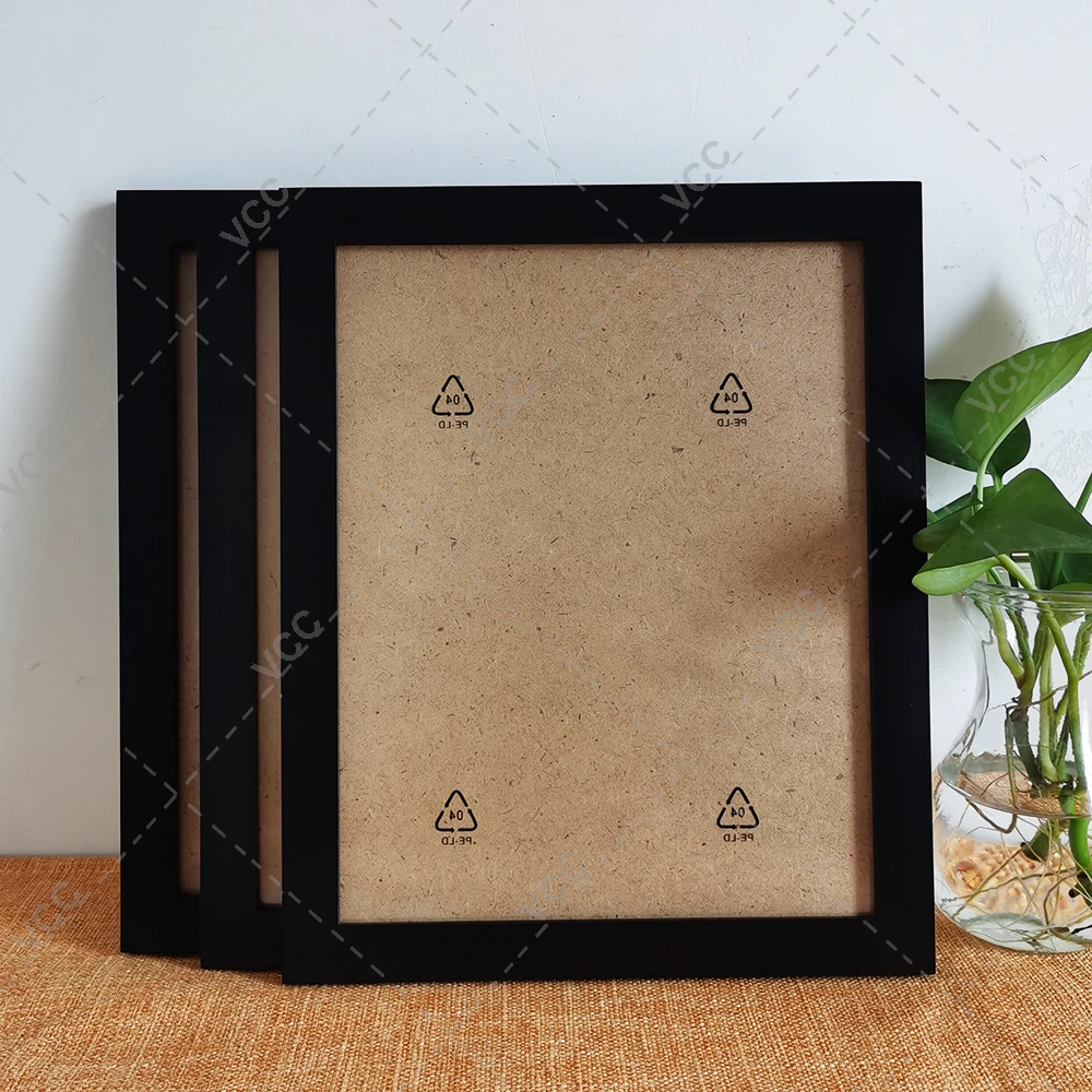 Nature Wooden Square Picture Frame 30X30 35X35cm Plexiglass Include Poster  Photo Frames For Wall Hanging Photo Frame