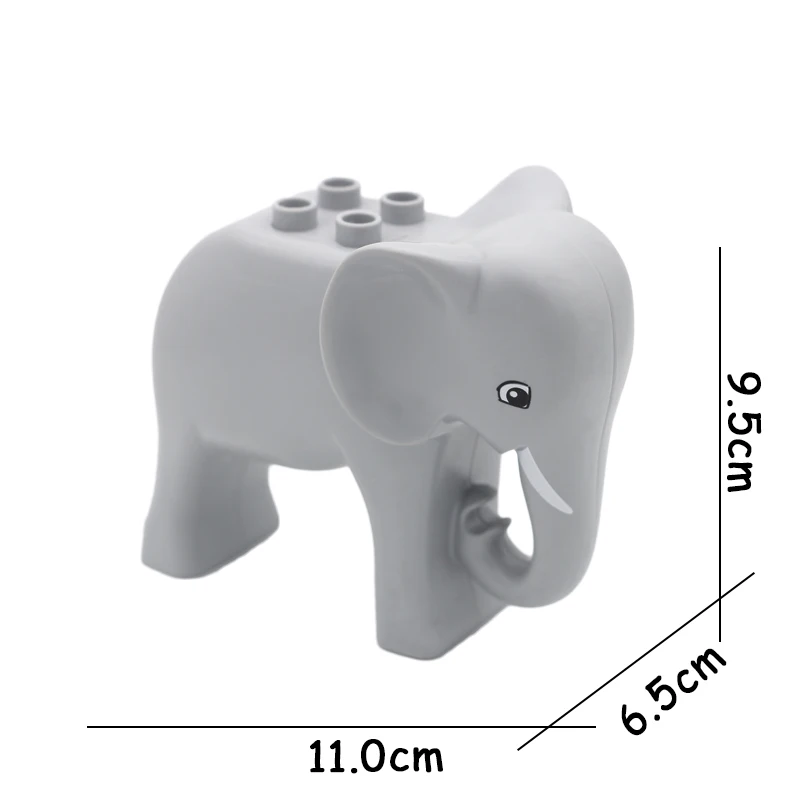 Big Size Building Blocks Animal Accessories Farm Figures Pig Rabbit Chicken Duck Dog Cat Bird horse Cow Sheep DIY Toys Gifts