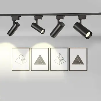 

Whole Set Led Track Light COB Track Lights Aluminum Rails Track lighting Fixture 10W 20W 30W 40W Spotlights Spot Light Lamps
