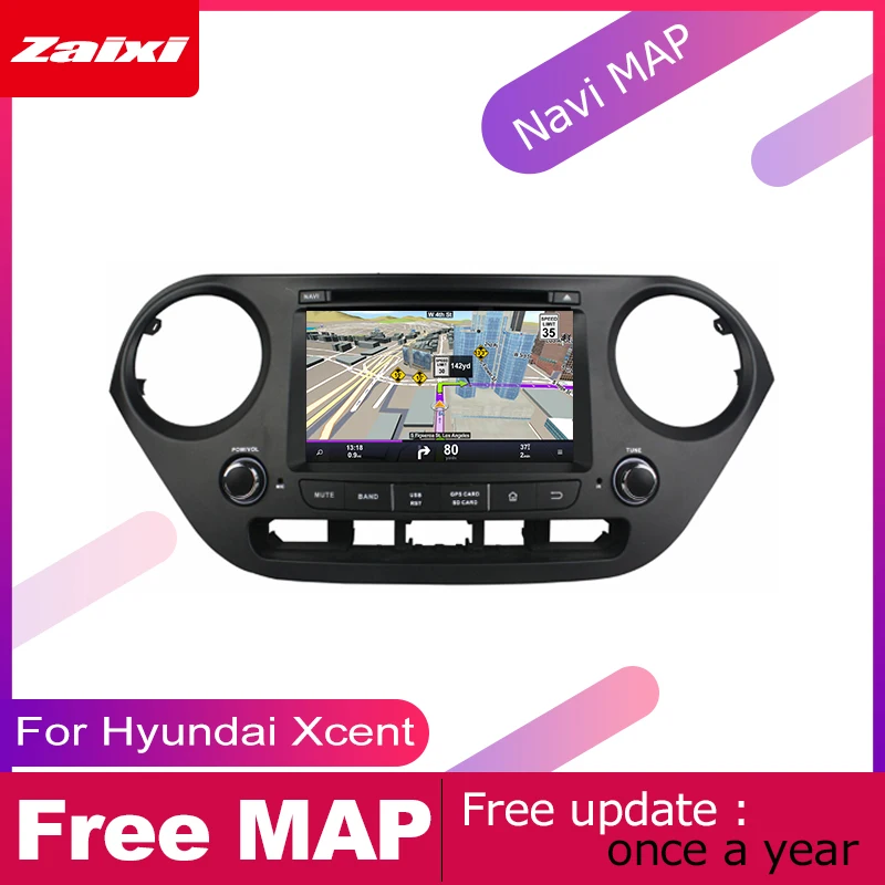 ZaiXi 2 DIN Автомобильный dvd-плеер gps-навигатор для hyundai Xcent 2013~ RHD автомобильное мультимедиа андроид экран системы радио