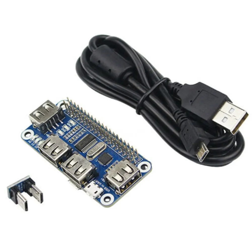 USB к UART 5 в подключи и играй 4 порта мини интегрированный usb-хаб отладка Прочный Мульти индикаторы Плата расширения для Raspberry Pi