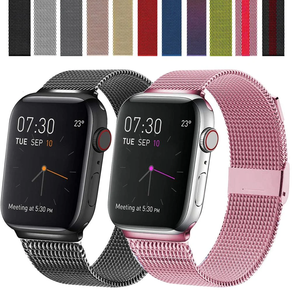 

Stainless Steel MAGNETIC Milanese band For Apple Watch 6 SE 5 4 3 2 1 42mm 38mm Bracelet strap for iwatch 4 5 40mm 44mm