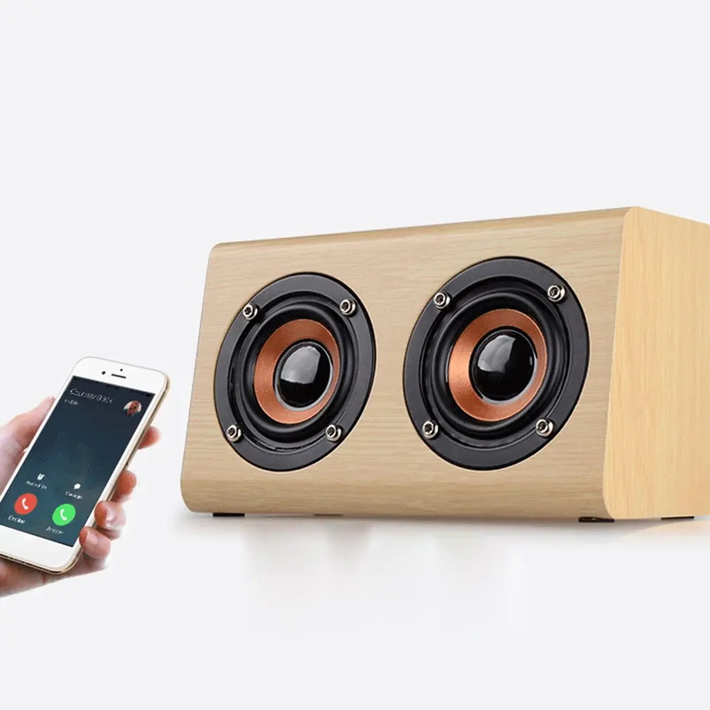 Деревянный беспроводной Bluetooth динамик Саундбар Портативный hifi шок бас динамик аудио звуковая панель caixa де сом