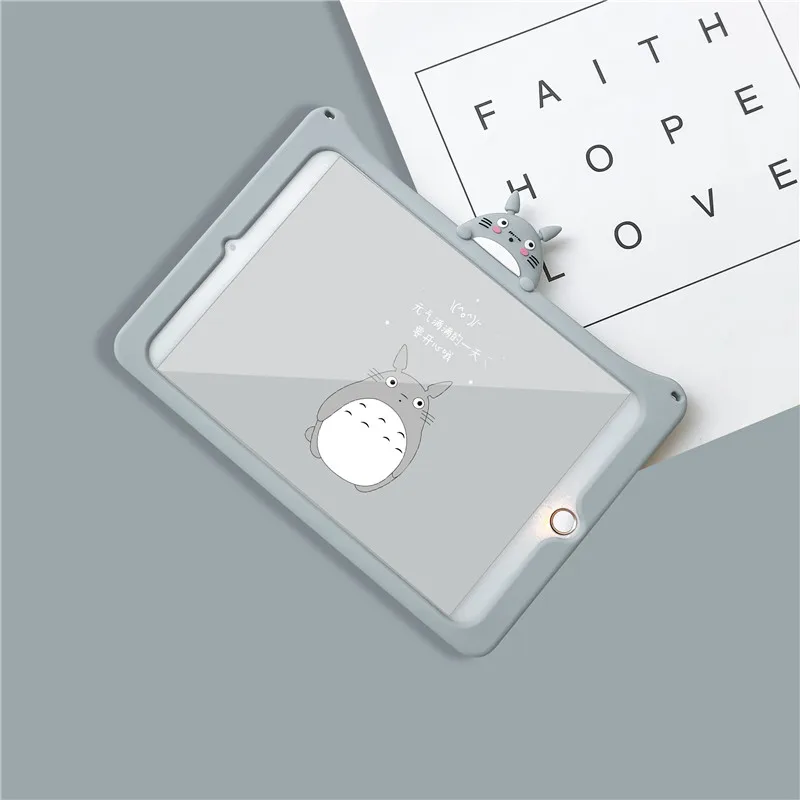 

Gray Cartoon Cat iPad case For iPad AIR 2 3 10.5 7th 10.2 inch Case for iPad Pro 3 4 5 2017 2018 9.7 Mini 5 4 3 Cover Capa