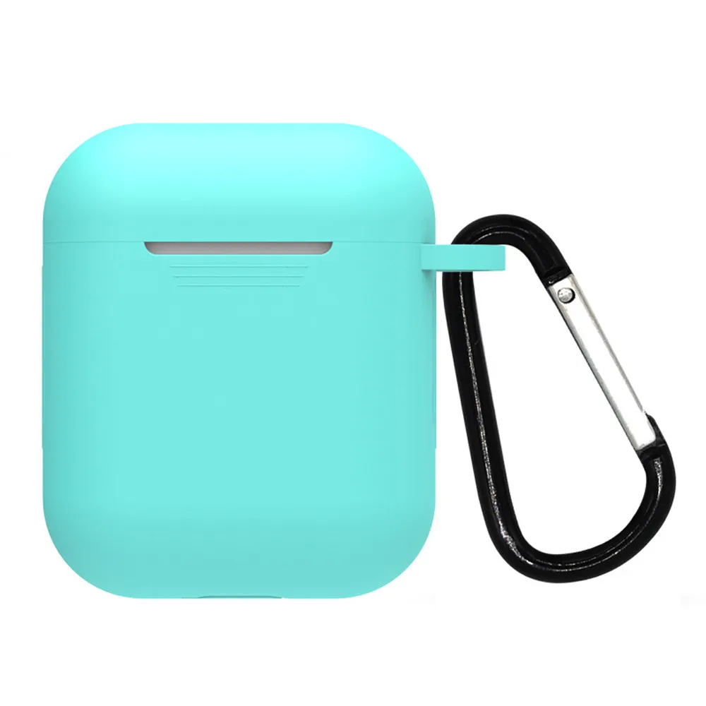 Беспроводной чехол для наушников для AirPods, силиконовый чехол, защитный чехол для Apple Airpod, чехол для зарядки с брелком, 19NOV26