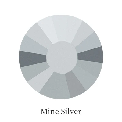 Mine Sliver Серебряные хрустальные стразы, горный хрусталь Flatback Стразы горячего крепления алмазное стекло для рисования аппликация для DIY Одежда ручной работы ногтей искусство - Цвет: Mine Sliver