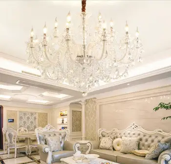 

European chandelier LED crystal lamp living room lamp luxury candle dining room lamp simple European bedroom lamp