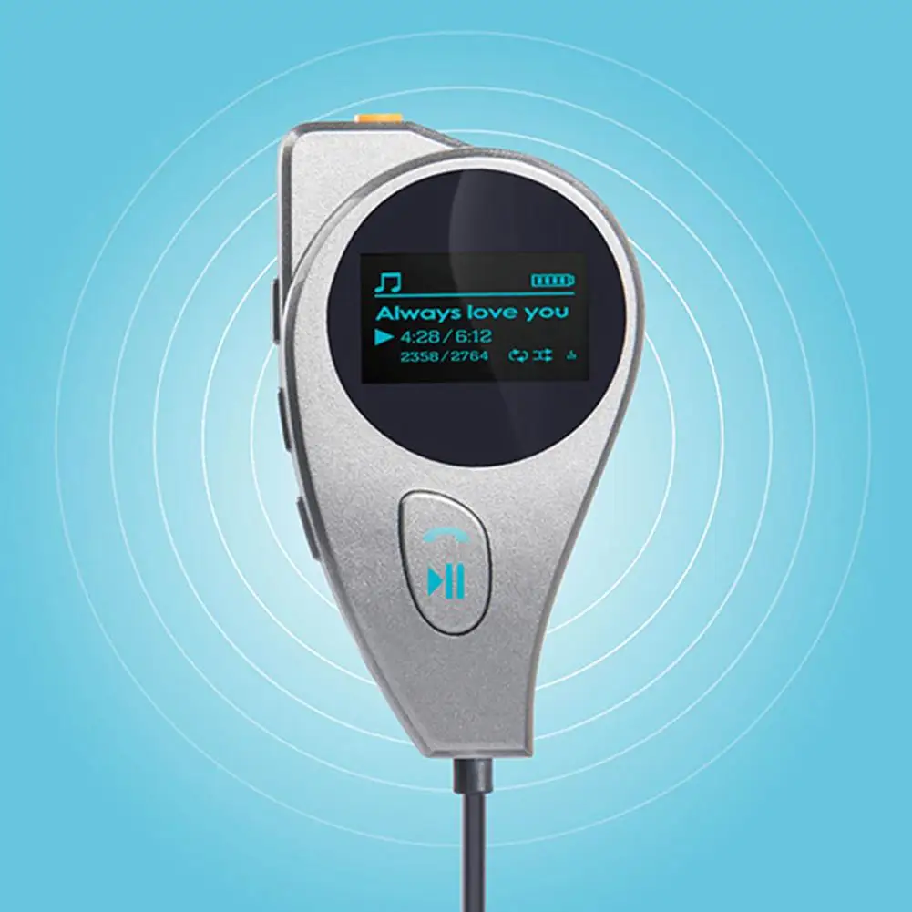 Fm передатчик автомобильный двойной usb порт Bluetooth FM модулятор Handsfree MP3 FM передатчик Sup порты TF карта расширения - Название цвета: Gray