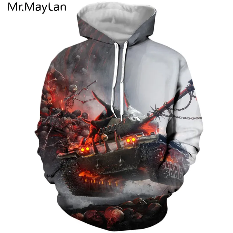 Hot World Of Tanks Felpe Uomo Donna Hip Hop Band Felpa Harajuku Streetwear Cool 3D Print Felpa Con Cappuccio Casual Felpa Con Cappuccio Pullover