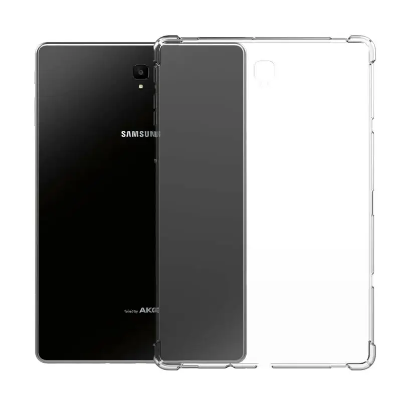 

For Samsung Galaxy Tab A 10.1 T510 T515 2019 Clear Case Transparent Silicone Soft Shockproof Heavy Duty Protective Bumper Cover
