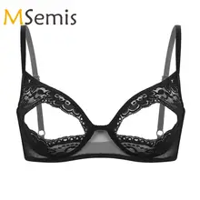 Женское нижнее белье, бюстгальтер, топ, прозрачный, кружевной, Цветочный, регулируемый, на бретельках, на сосках, раздельный, без косточек, без подкладки, бюстгальтер, Топ