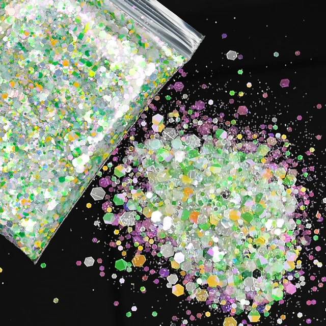 Holographic Glitter Holo Nail  Mixed Size Nail Glitter Holo - 500g Holo  Mixed Nail - Aliexpress